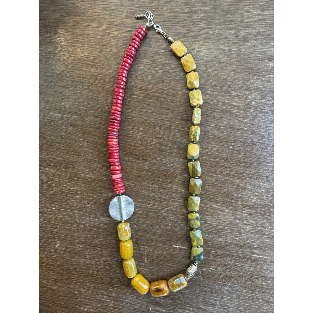 Jasper/corral Necklace Authentic
